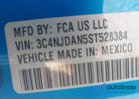 2025 Jeep Compass Sport из США, поврежденный, VIN 3C4NJDAN5ST528384